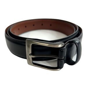 Perry Ellis Leather Belt‎ Mens 46 Big Tall Black Bonded Leather Casual Dress